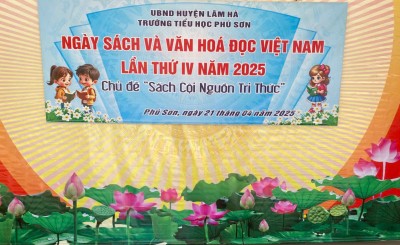Tổ chức Ngày sách và văn hóa đọc Việt Nam tại Trường Tiểu Phú Sơn