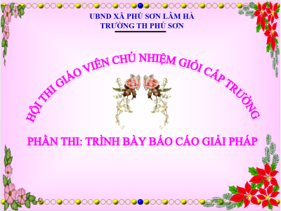 HỘI THI GIÁO VIÊN CHỦ NHIỆM GIỎI CẤP TRƯỜNG - NĂM HỌC 2025 - 2026